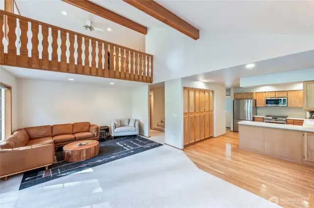 Open living room and loft