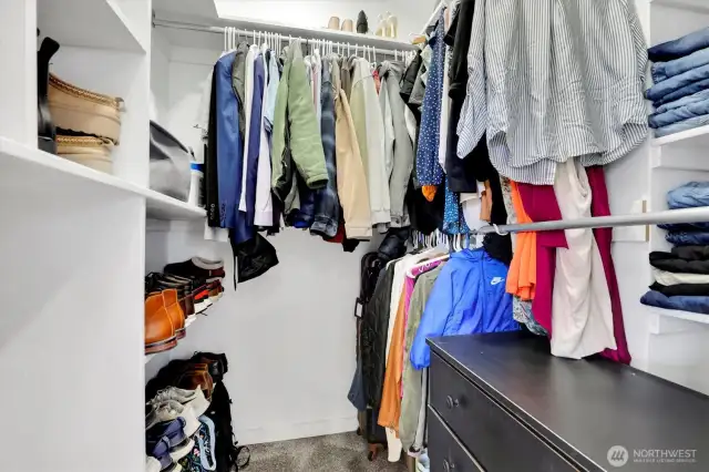 Primary walk in closet