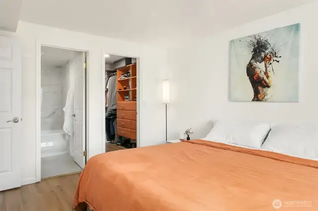 Functional and spacious primary suite
