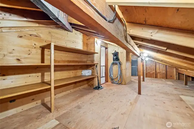 Attic storage -- amazingly clean and HUGE!