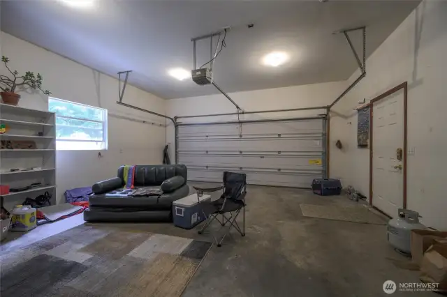 2-Car Garage, currently used as a lounge.