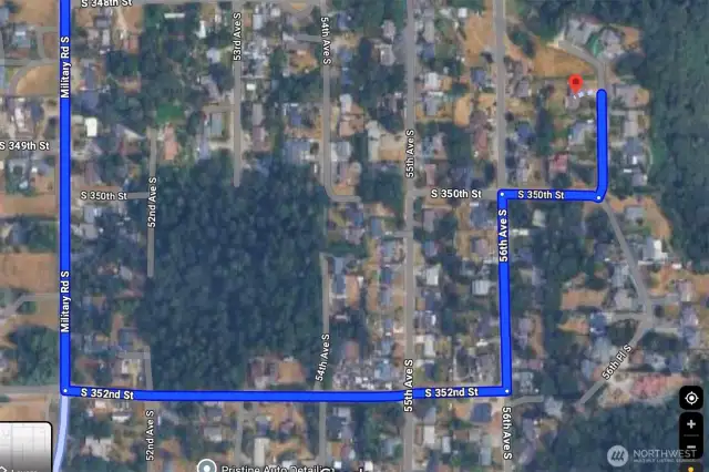 Easy route to home from Military road.