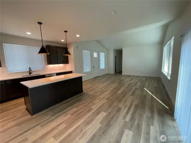 A different angle looking at family room.