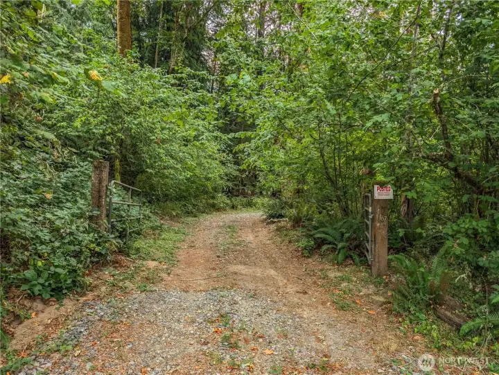 Looking towards the property on the northside gate