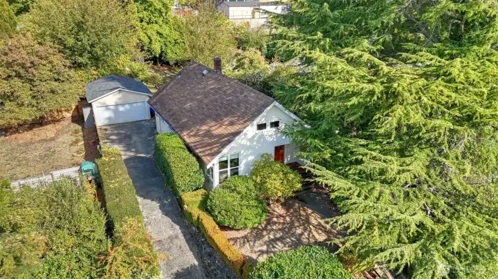 Enjoy a private setting with lush landscaping and plenty of outdoor space to enjoy.