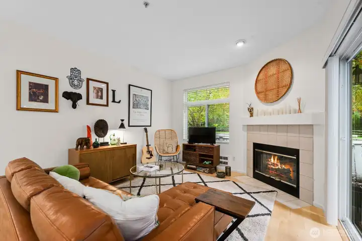 Ample space for a comfortable seating arrangement in this living room.