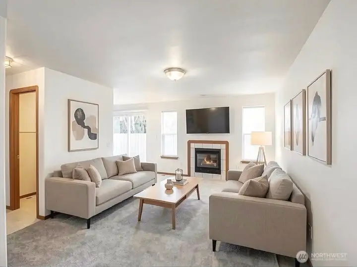 Staged living room