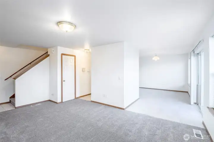 Living room and dining spacee