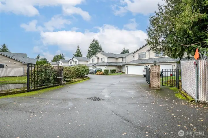 Security gate into Ashlyn Condominium community