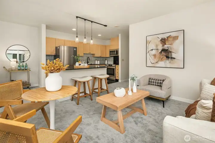 Open living space- great for entertianing.