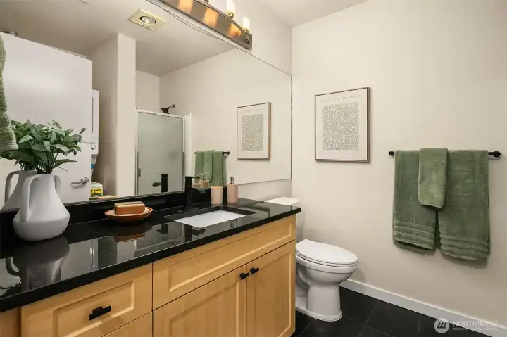 Updated 3/4 bathroom. 1 of 2 bathrooms!