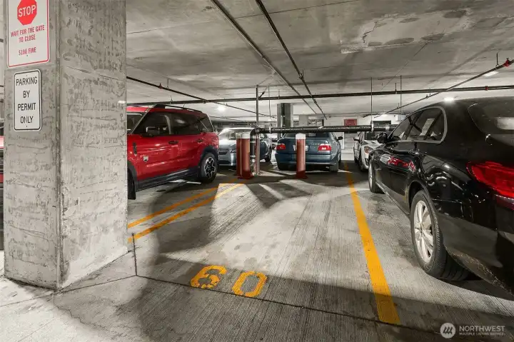 1 secure parking spot.