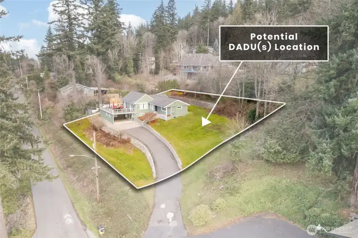 oversized lot allows for potential build location (buyer to verify)