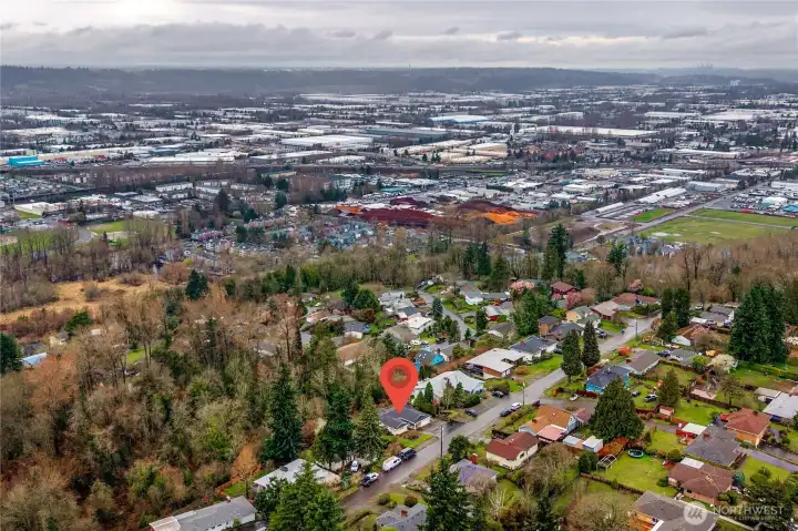 Privacy, a deadend street, yet just a block from the bus stop and just minutes to Kent Station.  This home checks all the boxes.