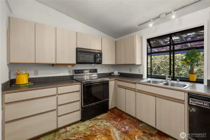Spacious kitchen with plenty  of storage