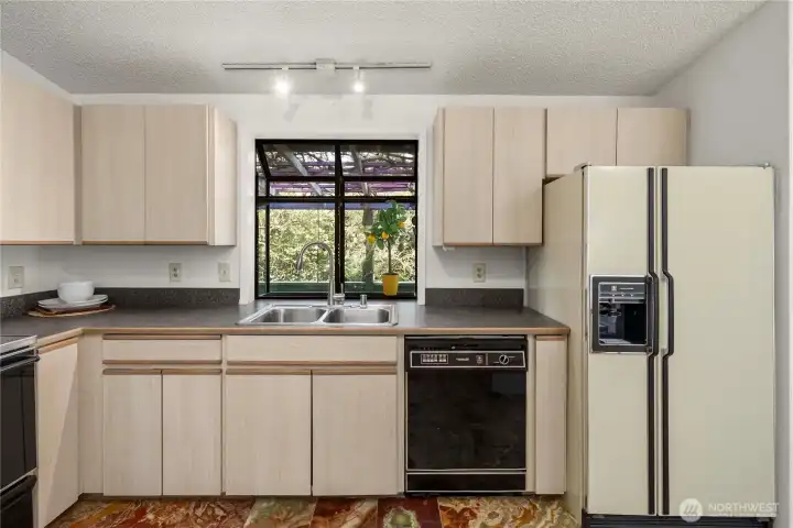 Looking out to garden and back deck