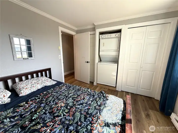 3rd Bedroom with stackable washer dryer