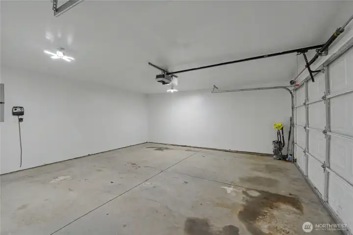 2 car garage freshly painted