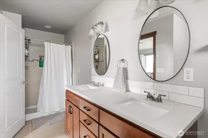 Primary bedroom ensuite bathroom.