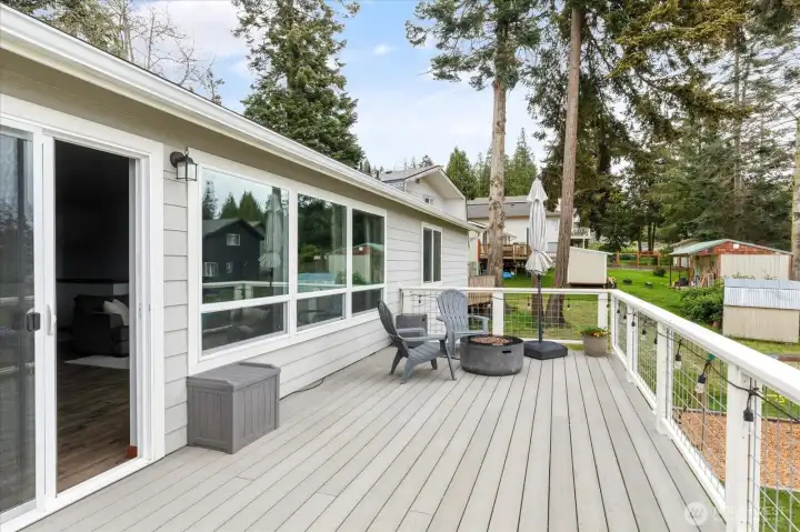Large Trex deck.