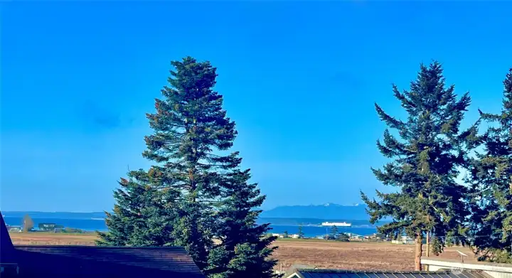 Admiralty Inlet and the Olympic Mountains.