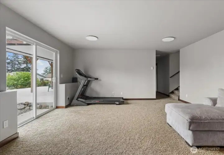 Large family room downstairs.
