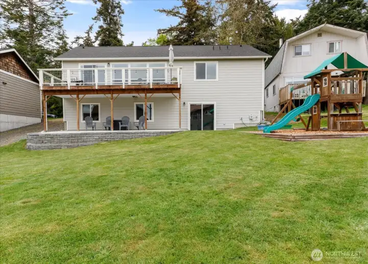The fun playset stays with the home.