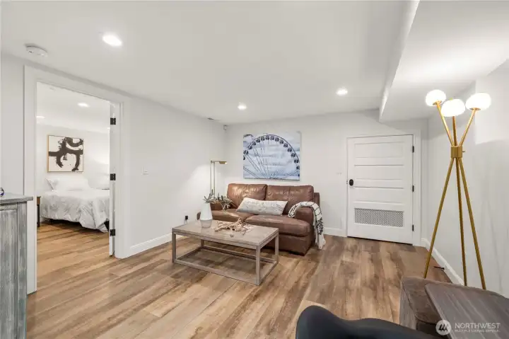 Fully finished basement with bedroom, bathroom, laundry and living space! Including access to the stunning outdoor living!