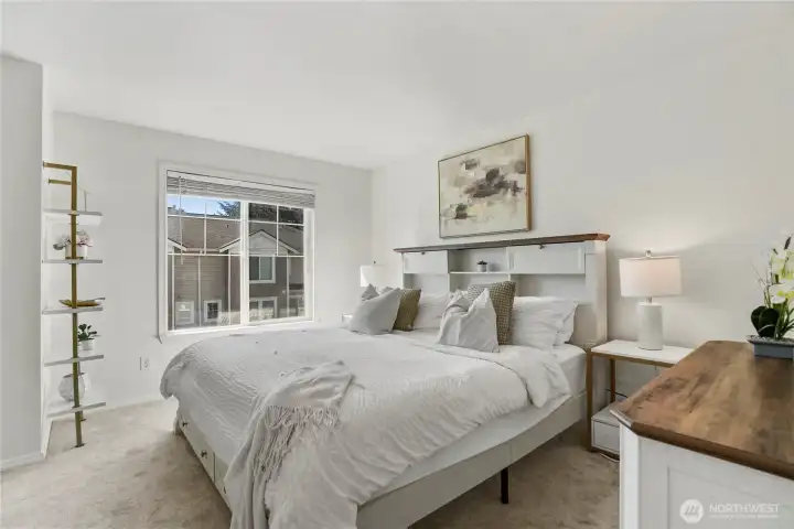 Spacious primary suite offering comfort, privacy, and a relaxing atmosphere.