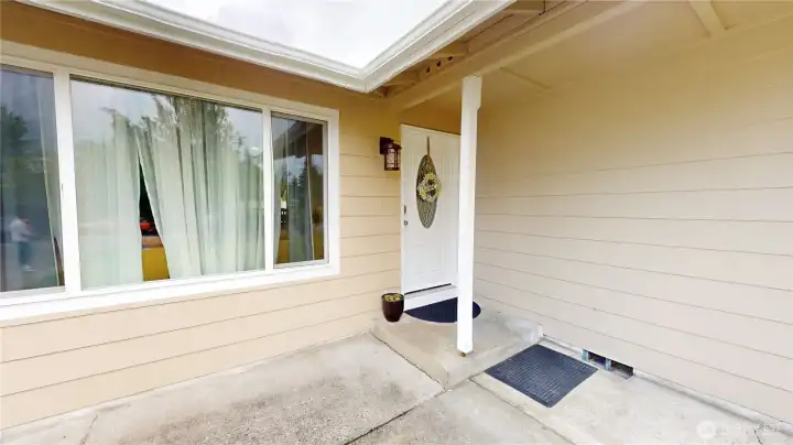 Front door with glass insert