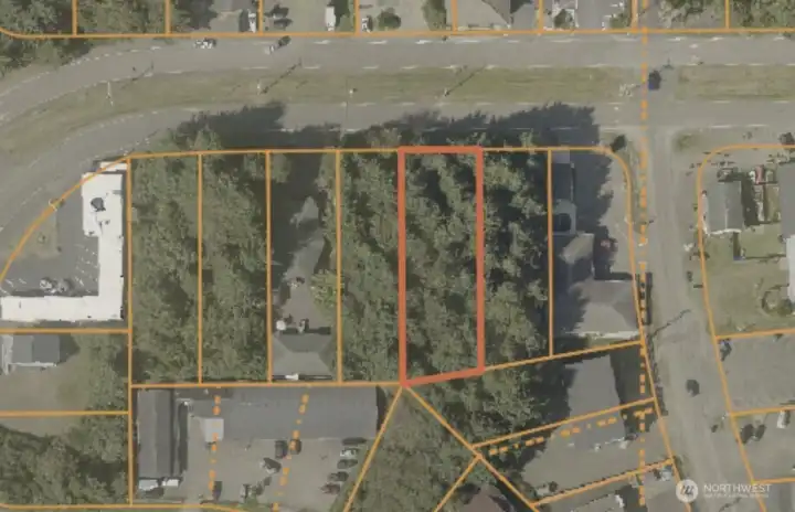 Showing approx lot lines.  Parcel to the left is also for sale separately!