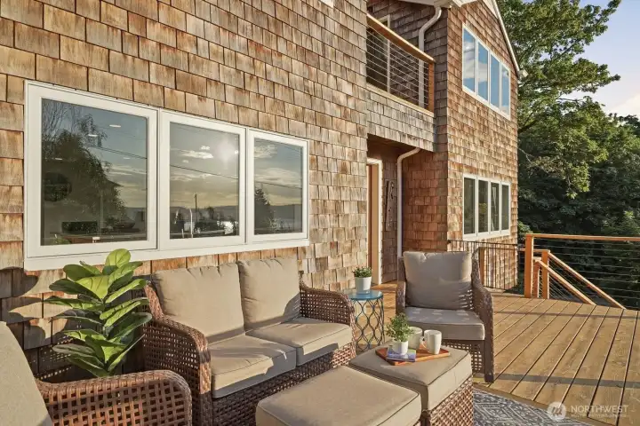 Northwest facing home gets wonderful natural light and sunsets Northwest facing home gets wonderful natural light and sunsets