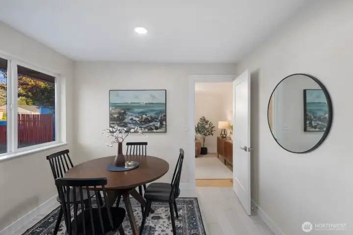Dedicated kitchen eating space Dedicated kitchen eating space