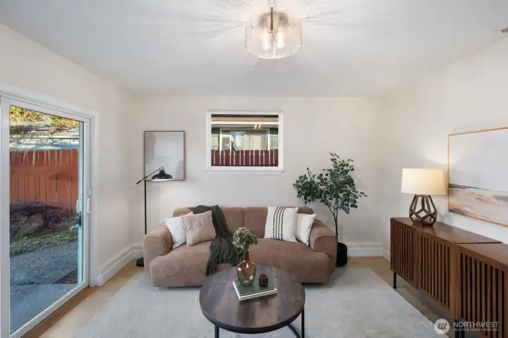 Flex room of your dreams! Use for a dedicated dining room, tv room or play/rec room Flex room of your dreams! Use for a dedicated dining room, tv room or play/rec room
