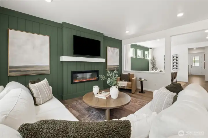 Photo rendering is representational and may be virtually staged. Actual home is under construction and finishes, elevation, and paint colors may vary. See site agent for details.