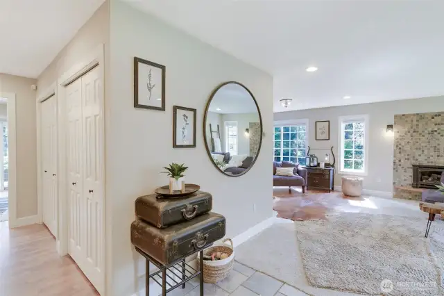 Entryway and coat closet and storage