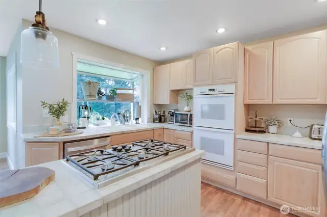 kitchen with greenhouse window over sink