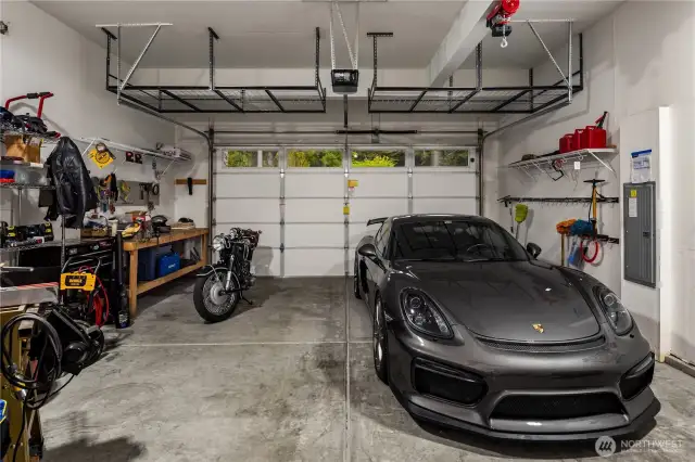 3 car tandem garage with lots of storage
