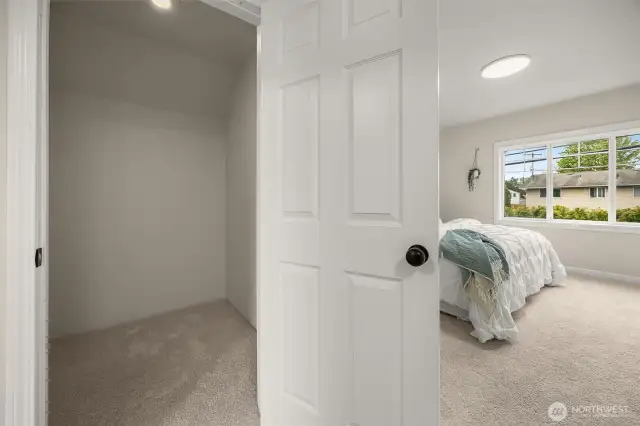 Large storage closet in upstairs hallway