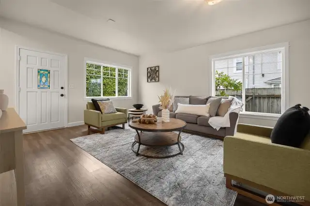 An abundance of windows for natural light to shine in