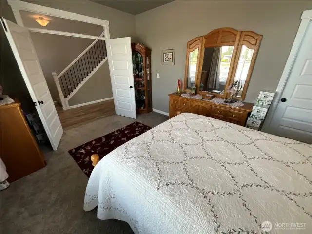 Main floor bedroom with walking closet.