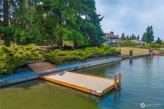 Updated dock for easy access to the lake.