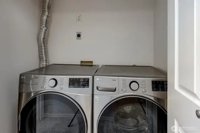 New washer / dryer on bedroom level