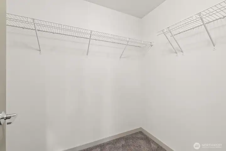 Large walk-in closet in primary