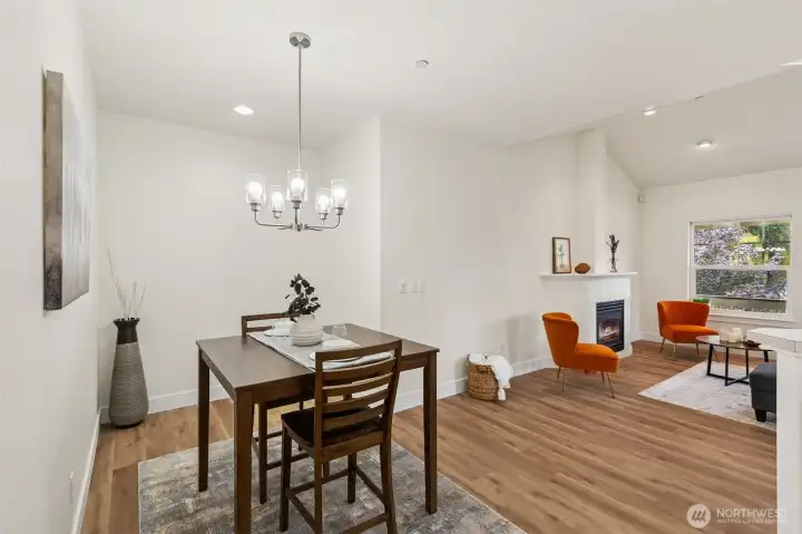 Dedicated dining space.