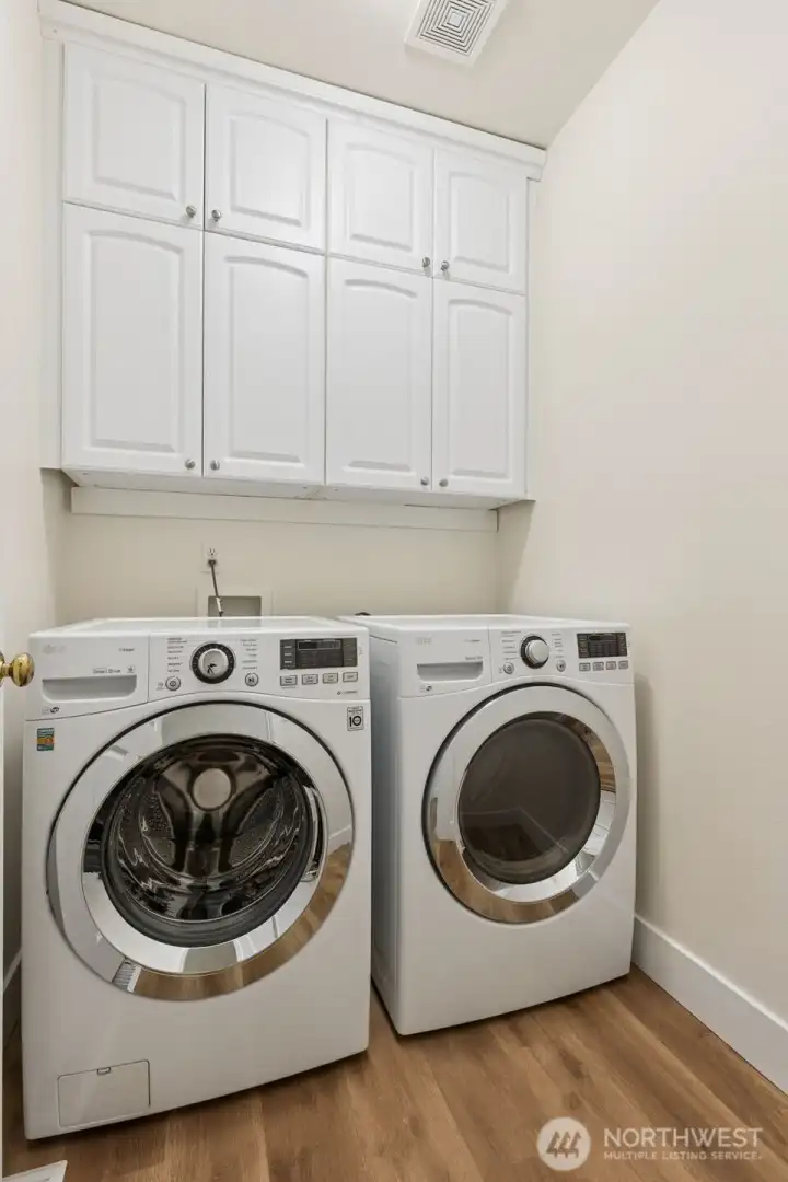 Washer and dryer included.