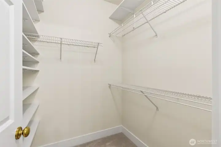 Walk in primary closet.