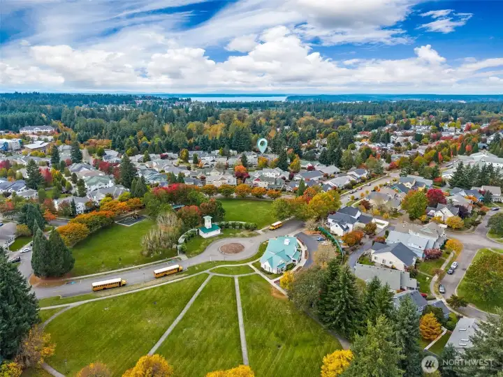 Located a couple blocks from Clocktower Park with events, farmers market, movies and concert events.