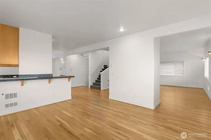 Refinished Hardwoods throughout main level