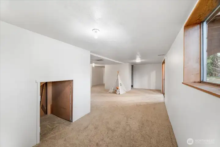 Spacious finished basement